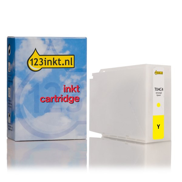 Epson T04C4 inktcartridge geel hoge capaciteit (123inkt huismerk) C13T04C440C 023373 - 1