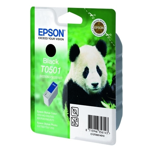 Epson T050 inktcartridge zwart (origineel) C13T05014010 020184 - 1