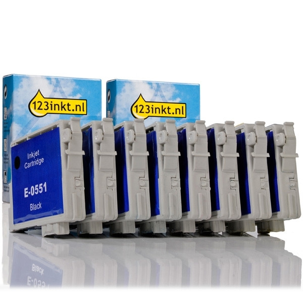 Epson T0556 multipack 8 inktcartridges (123inkt huismerk) C13T05564010C 022897 - 1