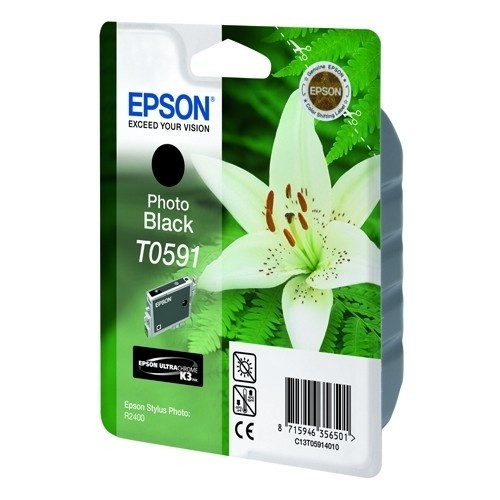 Epson T0591 inktcartridge foto zwart (origineel) C13T05914010 901947 - 1