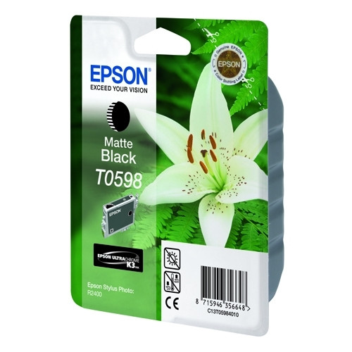 Epson T0598 inktcartridge mat zwart (origineel) C13T05984010 022985 - 1
