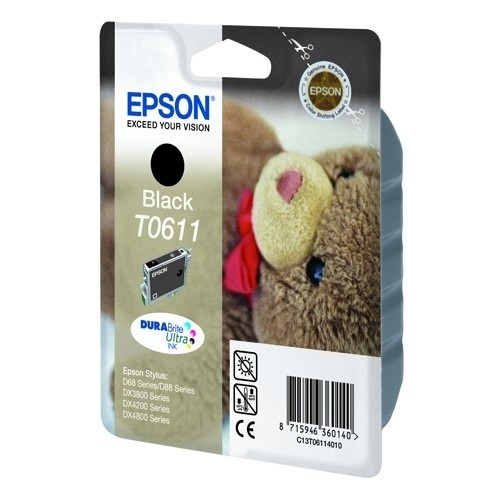 Epson T0611 inktcartridge zwart (origineel) C13T06114010 C13T06114012 901956 - 1