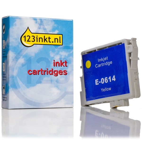 Epson T0614 inktcartridge geel (123inkt huismerk) C13T06144010C 023017 - 1