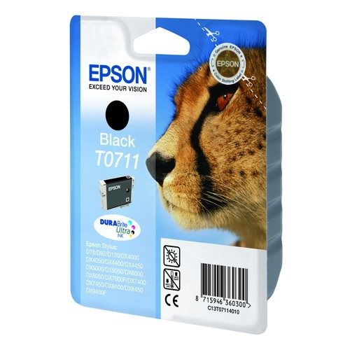 Epson T0711 inktcartridge zwart (origineel) C13T07114011 C13T07114012 900661 - 1