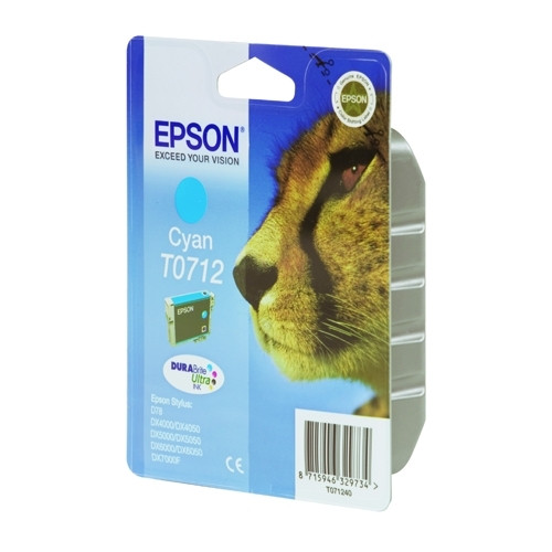 Epson T0712 inktcartridge cyaan (origineel) C13T07124011 C13T07124012 023050 - 1