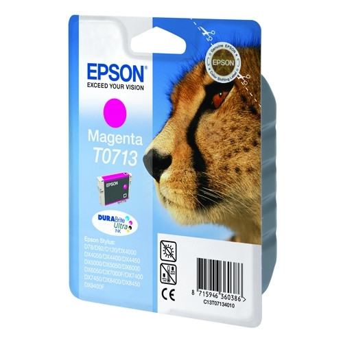 Epson T0713 inktcartridge magenta (origineel) C13T07134011 C13T07134012 900663 - 1