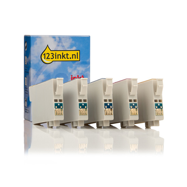 Epson T0715 multipack 2x zwart + 3 kleuren (123inkt huismerk)  160849 - 1