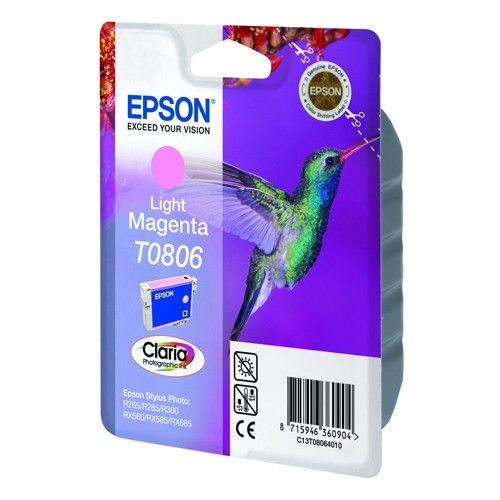 Epson T0806 inktcartridge licht magenta (origineel) C13T08064011 023095 - 1