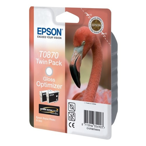 Epson T0870 glansafwerking (gloss optimizer) 2 stuks (origineel) C13T08704010 902571 - 1