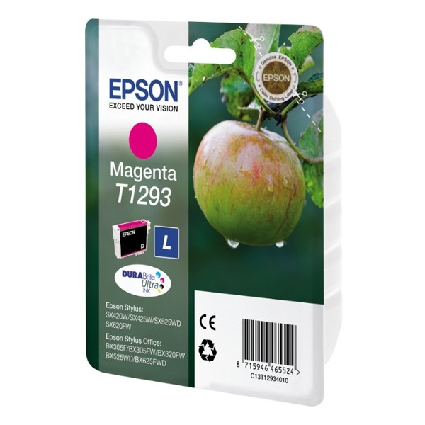 Epson T1293 inktcartridge magenta hoge capaciteit (origineel) C13T12934011 C13T12934012 026293 - 1