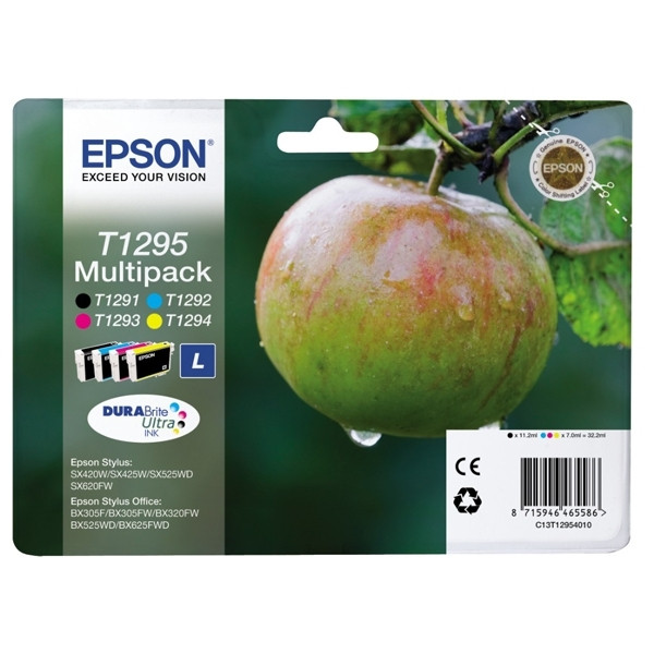 Epson T1295 multipack zwart + 3 kleuren hoge capaciteit (origineel) 906626 - 1