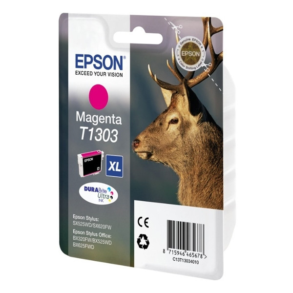 Epson T1303 inktcartridge magenta extra hoge capaciteit (origineel) C13T13034010 C13T13034012 026308 - 1