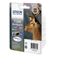 Epson T1306 multipack 3 inktcartridges extra hoge capaciteit (origineel) C13T13064010 C13T13064012 026314