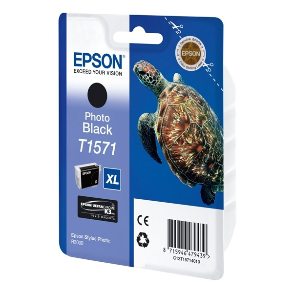 Epson T1571 inktcartridge foto zwart (origineel) C13T15714010 026354 - 1