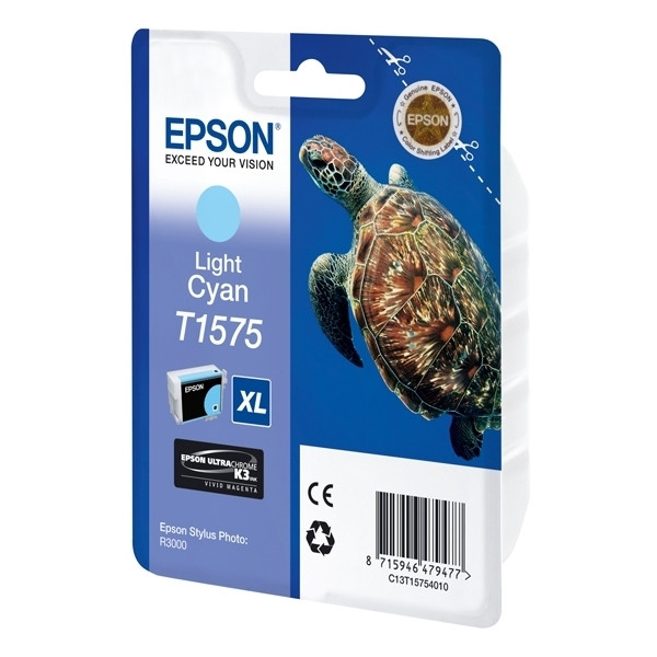 Epson T1575 inktcartridge licht cyaan (origineel) C13T15754010 C13T15754012 026362 - 1
