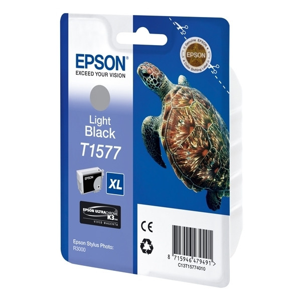 Epson T1577 inktcartridge licht zwart (origineel) C13T15774010 026366 - 1