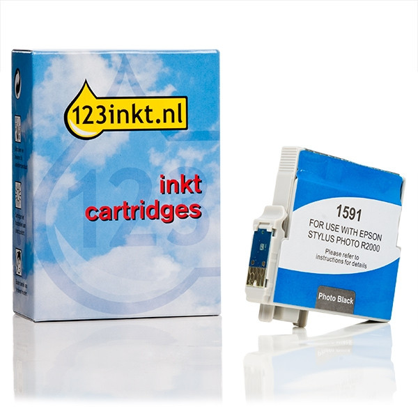 Epson T1591 inktcartridge foto zwart (123inkt huismerk) C13T15914010C 026387 - 1