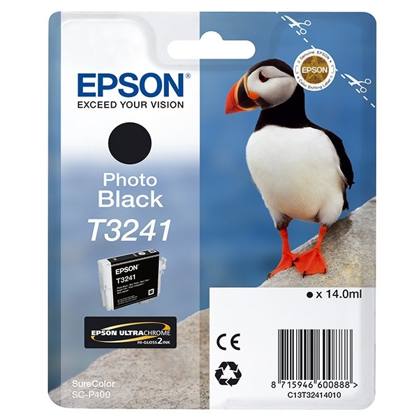 Epson T3241 inktcartridge foto zwart (origineel) C13T32414010 026934 - 1