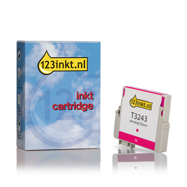 Epson T3243 inktcartridge magenta (123inkt huismerk) C13T32434010C 026939 - 1