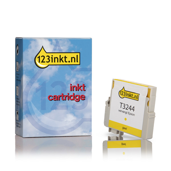 Epson T3244 inktcartridge geel (123inkt huismerk) C13T32444010C 026941 - 1