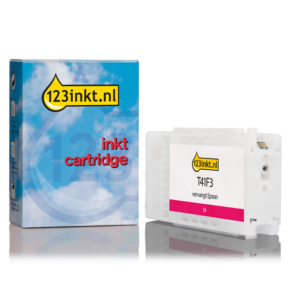 Epson T41F3 inktcartridge magenta hoge capaciteit (123inkt huismerk) C13T41F340C 083429 - 1