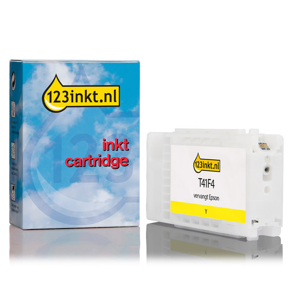 Epson T41F4 inktcartridge geel hoge capaciteit (123inkt huismerk) C13T41F440C 083431 - 1