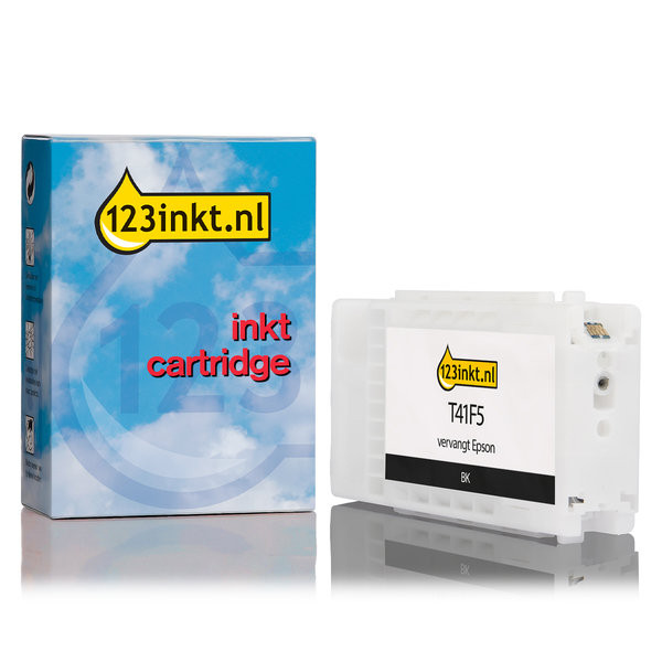 Epson T41F5 inktcartridge zwart hoge capaciteit (123inkt huismerk) C13T41F540C 083425 - 1