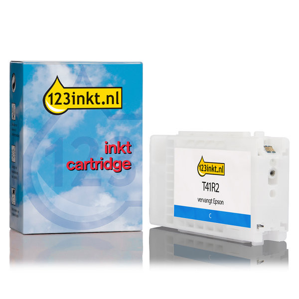 Epson T41R2 inktcartridge cyaan (123inkt huismerk) C13T41R240C 083435 - 1