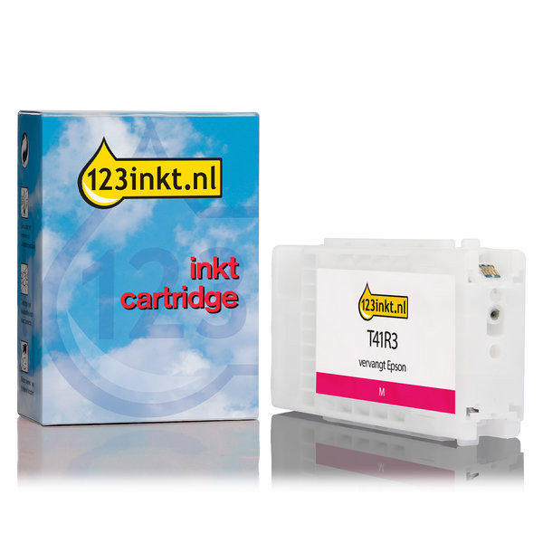 Epson T41R3 inktcartridge magenta (123inkt huismerk) C13T41R340C 083437 - 1