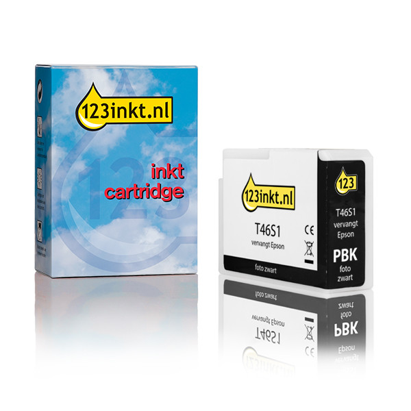 Epson T46S1 inktcartridge foto zwart (123inkt huismerk) C13T46S100C 083491 - 1