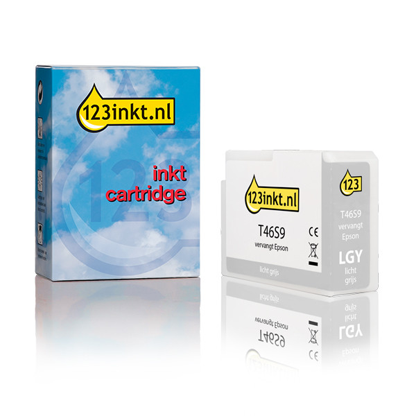 Epson T46S9 inktcartridge licht grijs (123inkt huimerk) C13T46S900C 083505 - 