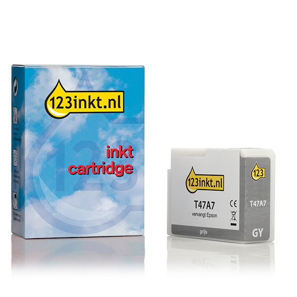 Epson T47A7 inktcartridge grijs (123inkt huismerk)  C13T47A700C 083523 - 1