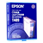 Epson T489 inktcartridge licht cyaan / cyaan (origineel) C13T489011 025450 - 1