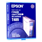 Epson T489 inktcartridge licht cyaan / cyaan (origineel) C13T489011 025450