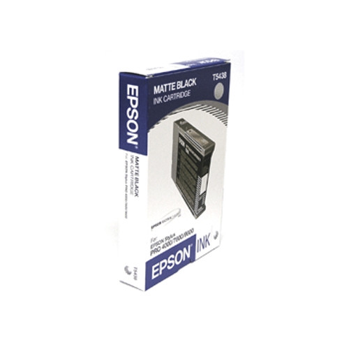 Epson T5438 inktcartridge mat zwart (origineel) C13T543800 025530 - 1