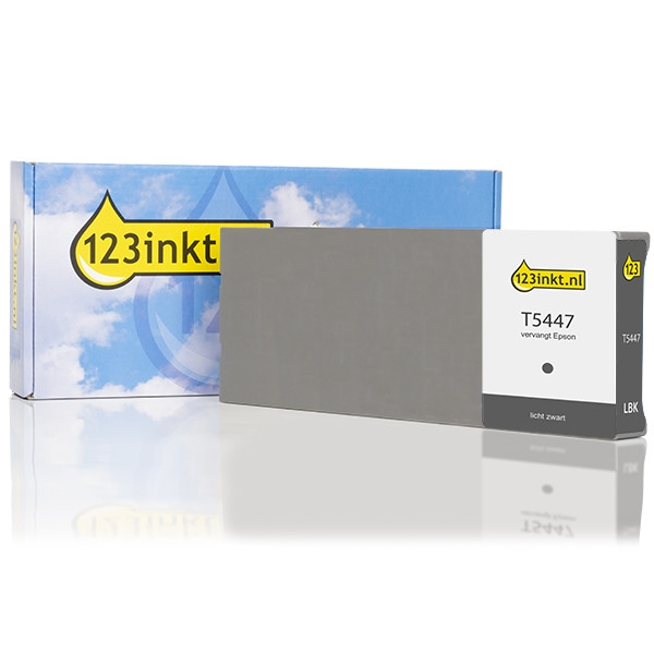Epson T5447 inktcartridge licht zwart hoge capaciteit (123inkt huismerk) C13T544700C 025601 - 1