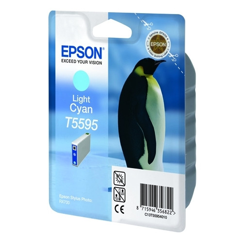 Epson T5595 inktcartridge licht cyaan (origineel) C13T55954010 022940 - 1