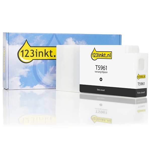 Epson T5961 inktcartridge foto zwart standaard capaciteit (123inkt huismerk) C13T596100C 026229 - 1