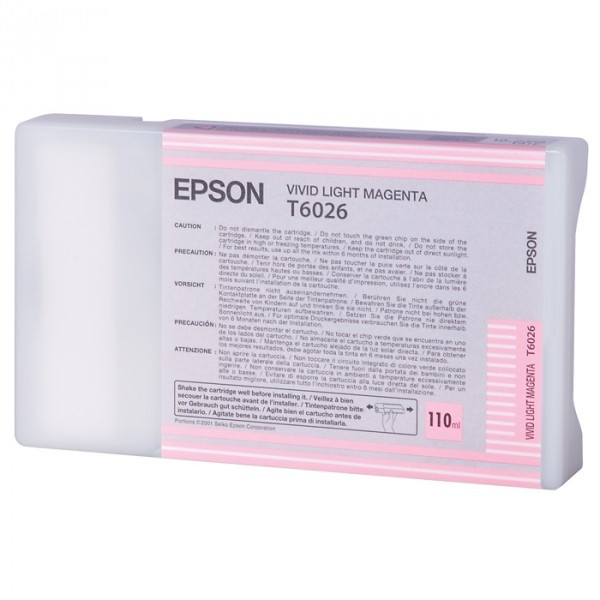 Epson T6026 inktcartridge vivid licht magenta standaard capaciteit (origineel) C13T602600 026028 - 1