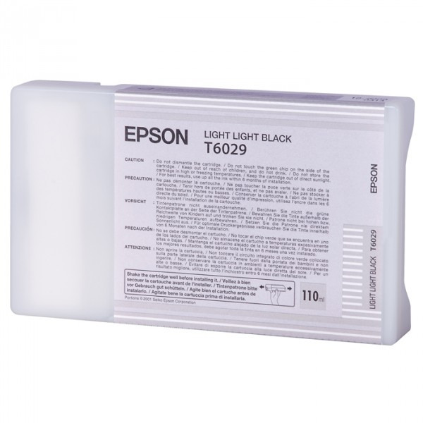 Epson T6029 inktcartridge licht licht zwart standaard capaciteit (origineel) C13T602900 026032 - 1