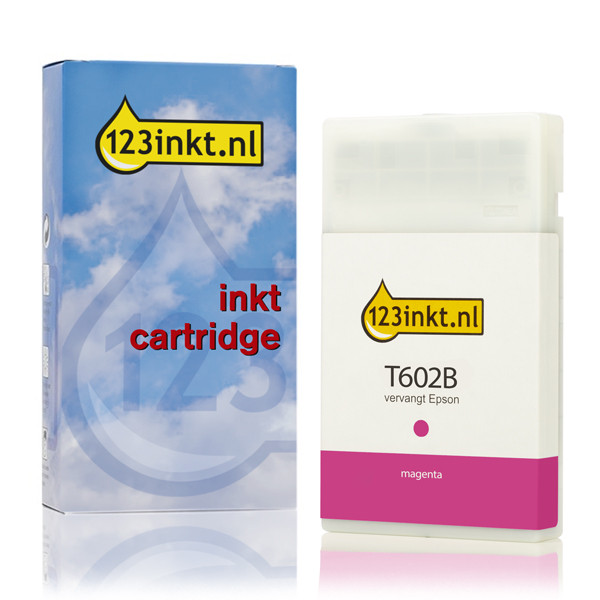 Epson T602B inktcartridge magenta standaard capaciteit (123inkt huismerk) C13T602B00C 026115 - 1