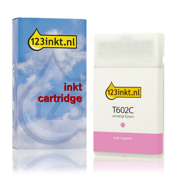 Epson T602C inktcartridge licht magenta standaard capaciteit (123inkt huismerk) C13T602C00C 026117 - 1