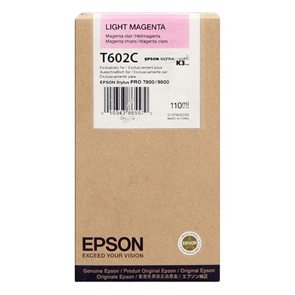Epson T602C inktcartridge licht magenta standaard capaciteit (origineel) C13T602C00 026116 - 1