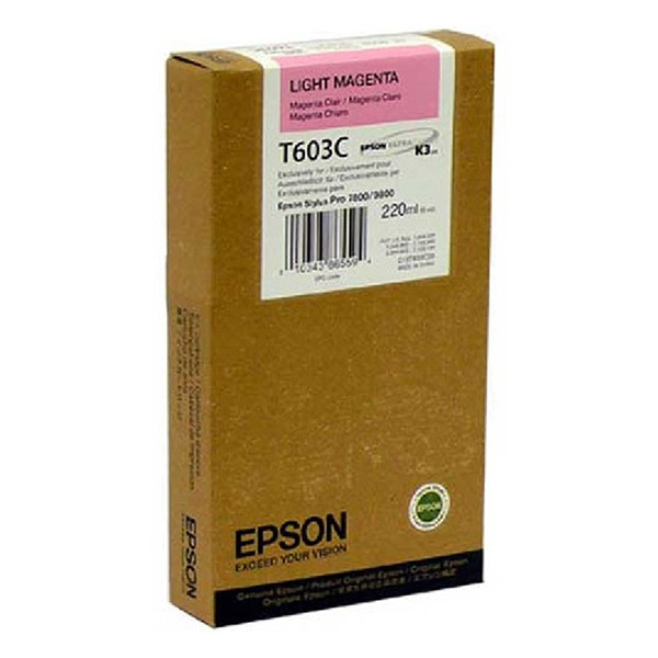 Epson T603C inktcartridge licht magenta hoge capaciteit (origineel) C13T603C00 026122 - 1
