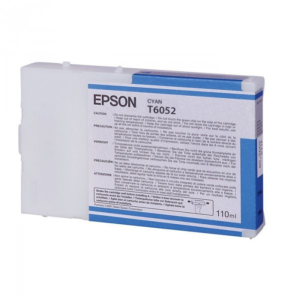 Epson T6052 inktcartridge cyaan standaard capaciteit (origineel) C13T605200 026052 - 1