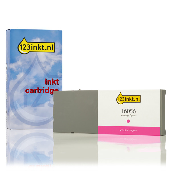 Epson T6056 inktcartridge vivid licht magenta standaard capaciteit (123inkt huismerk) C13T605600C 026061 - 1