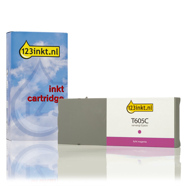 Epson T605C inktcartridge licht magenta standaard capaciteit (123inkt huismerk) C13T605C00C 026127 - 1