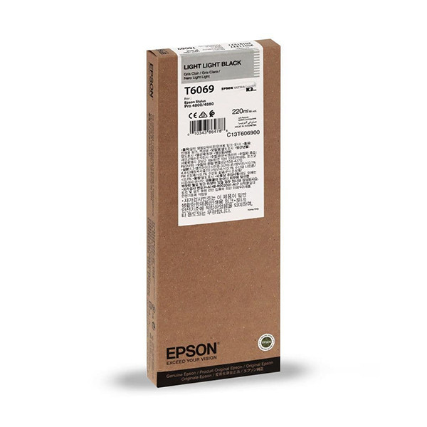 Epson T6069 inktcartridge licht licht zwart hoge capaciteit (origineel) C13T606900 026080 - 1