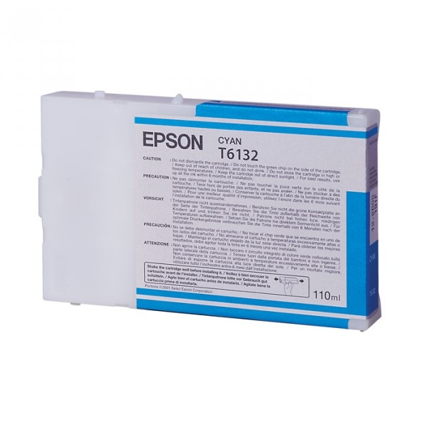 Epson T6132 inktcartridge cyaan standaard capaciteit (origineel) C13T613200 026098 - 1