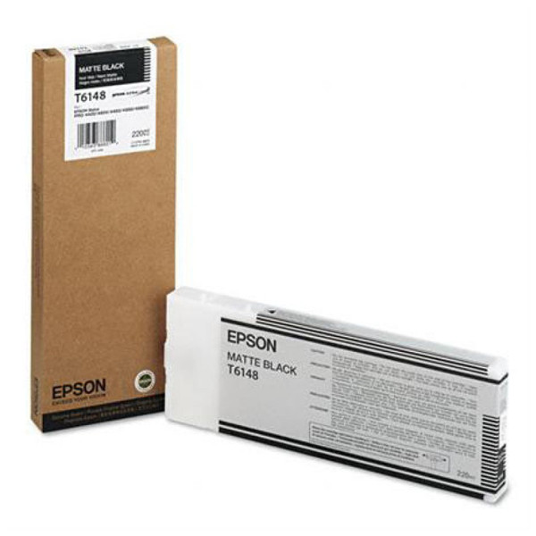 Epson T6148 inktcartridge mat zwart hoge capaciteit (origineel) C13T614800 026112 - 1